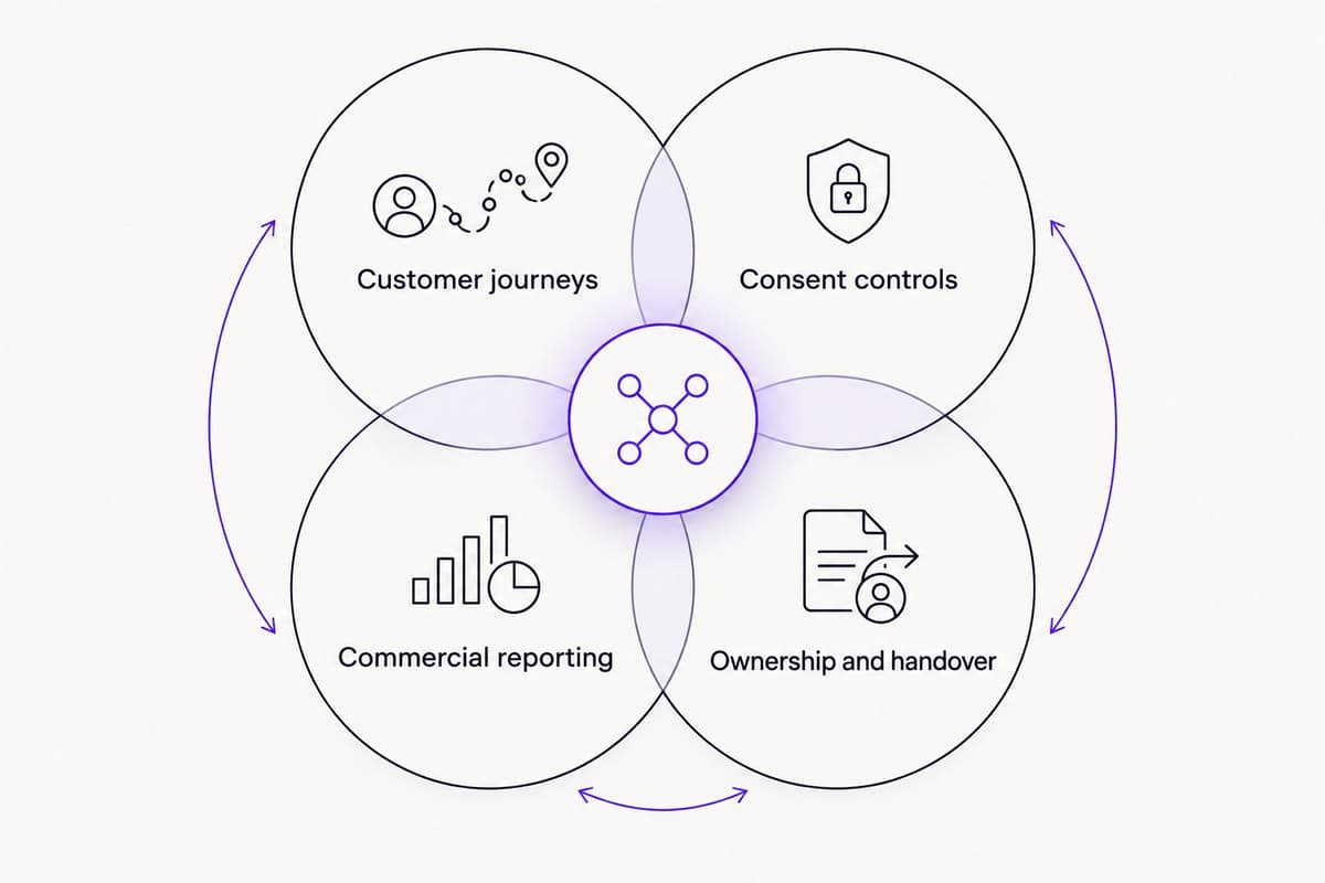 Four connected requirements for an ecommerce email and SMS agency brief